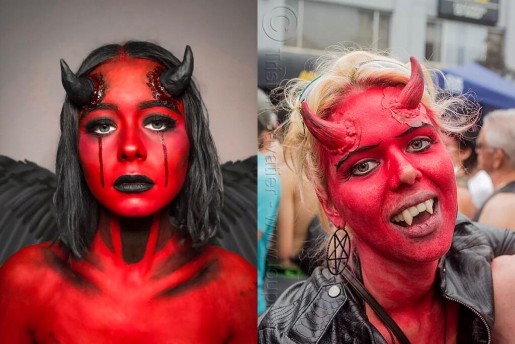 Classic Red Devil Makeup