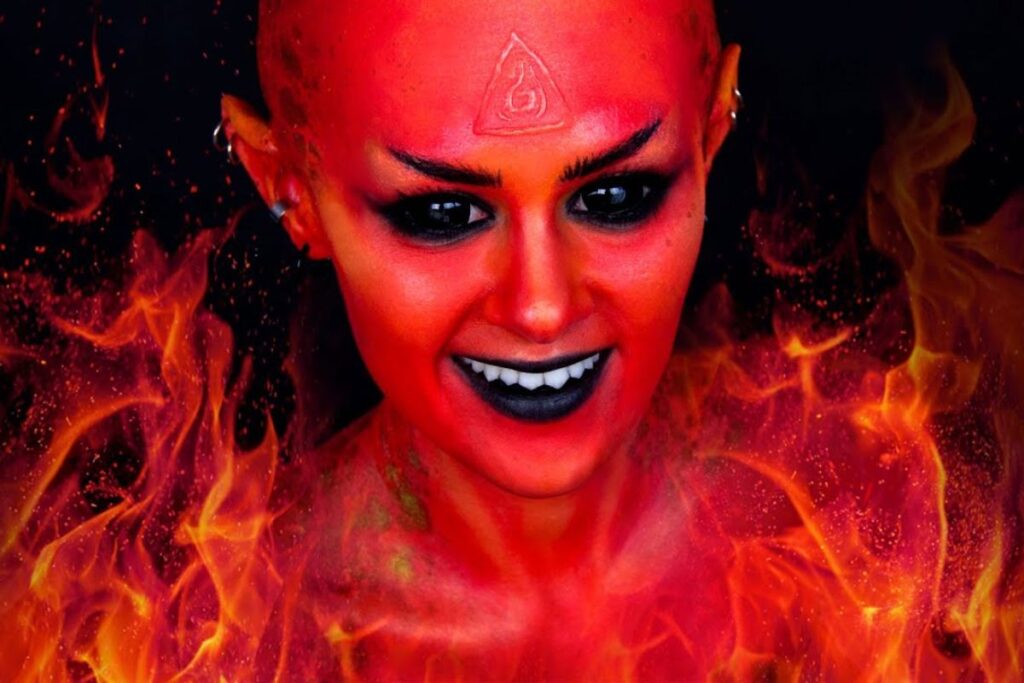 Fiery Devil Face Paint