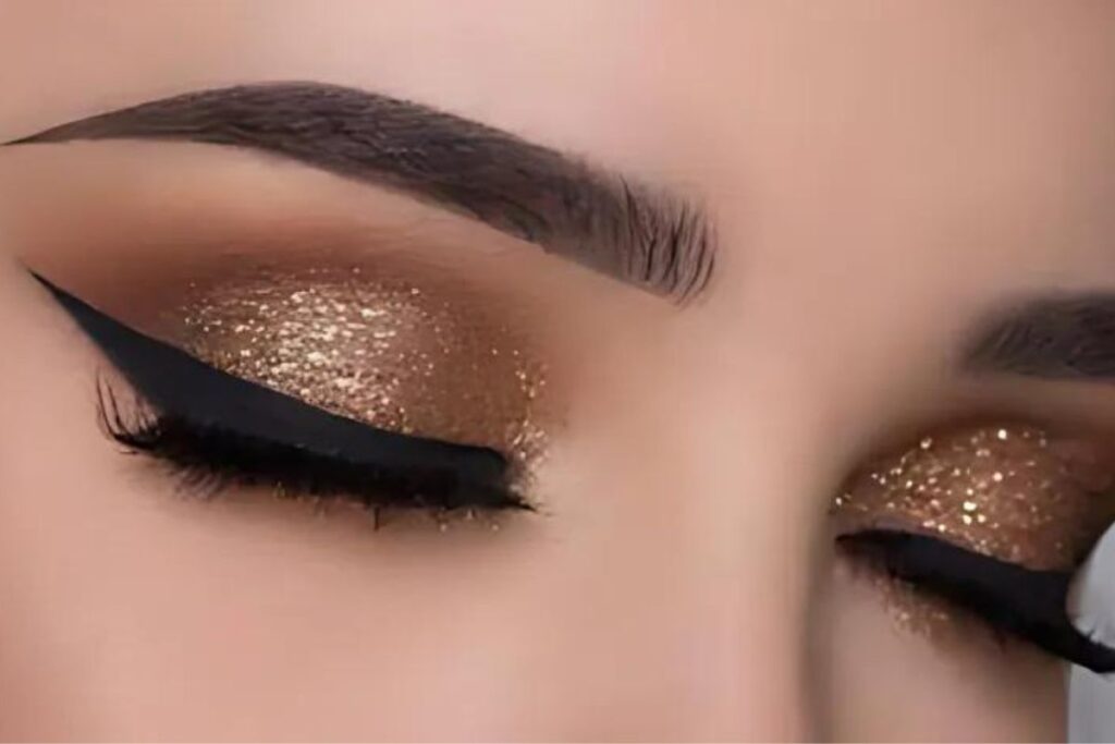 Shimmer and Glitter Eye Makeup