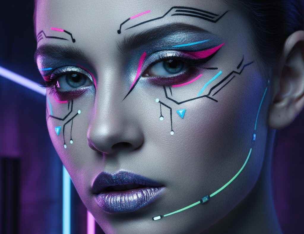 Futuristic Cyberpunk Makeup